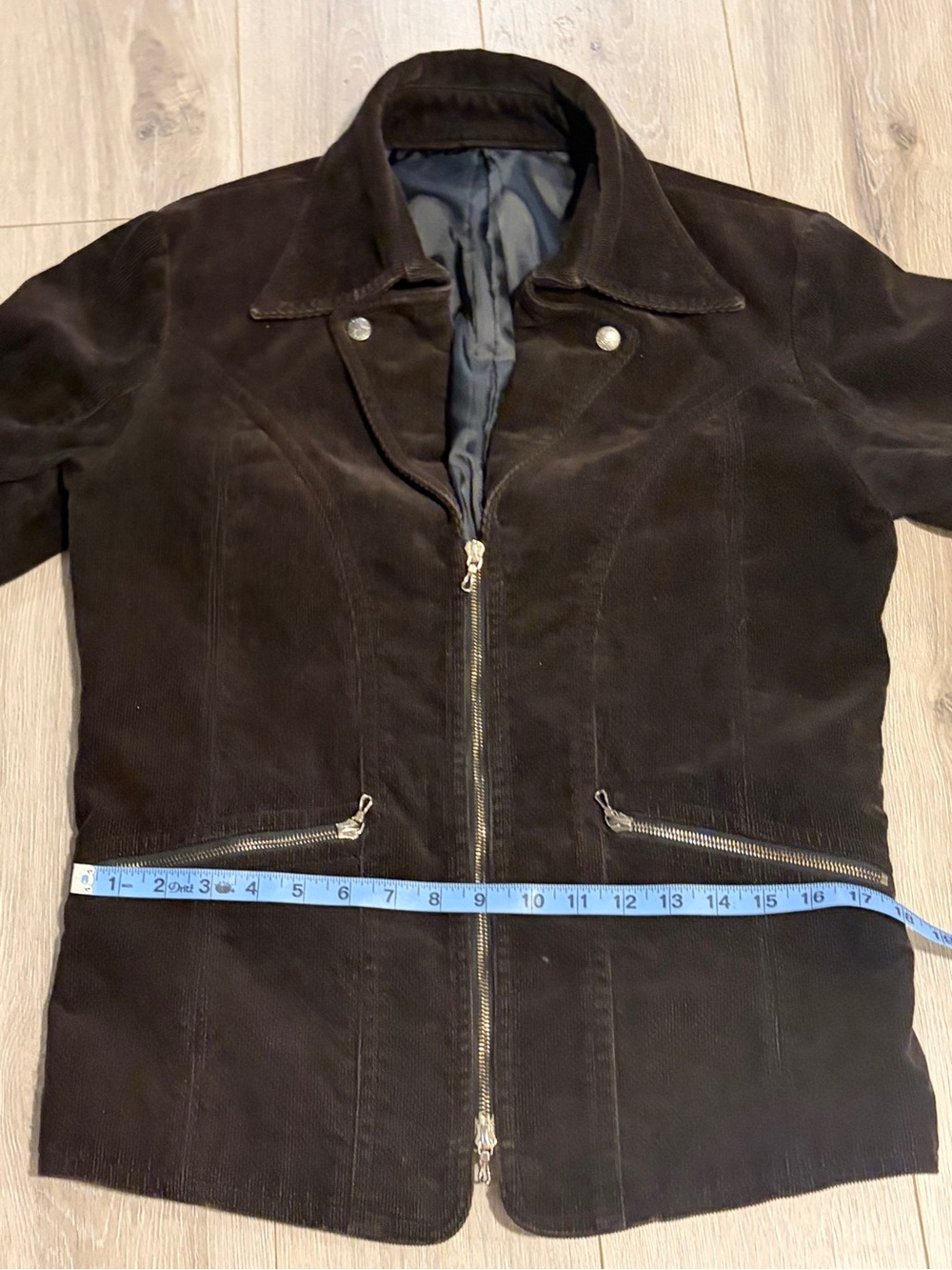 Shellac Brown Corduroy Rider Zip-Up Jacket - Picture 11 of 13